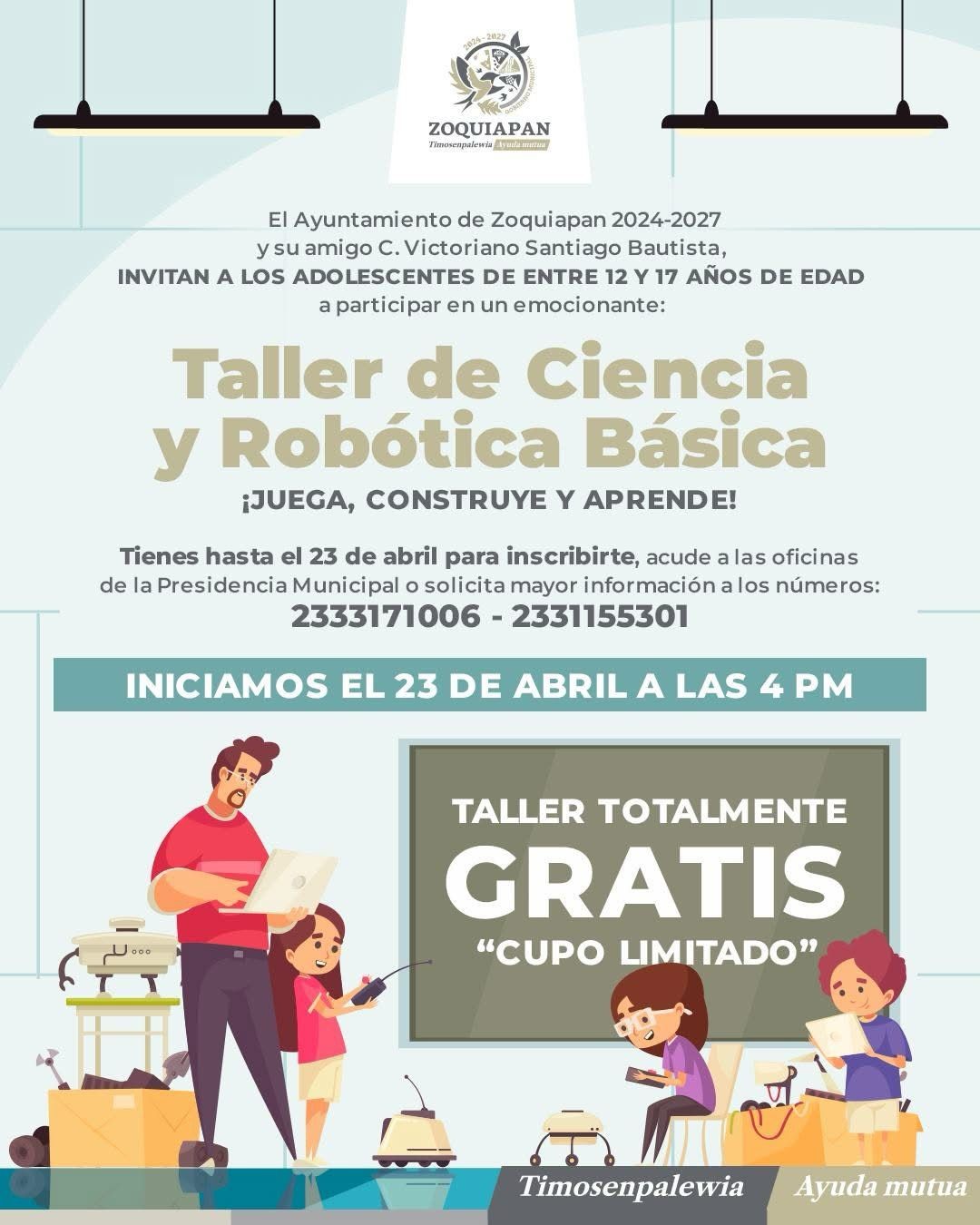 Taller de Ciencia y Robótica Básica es para ti